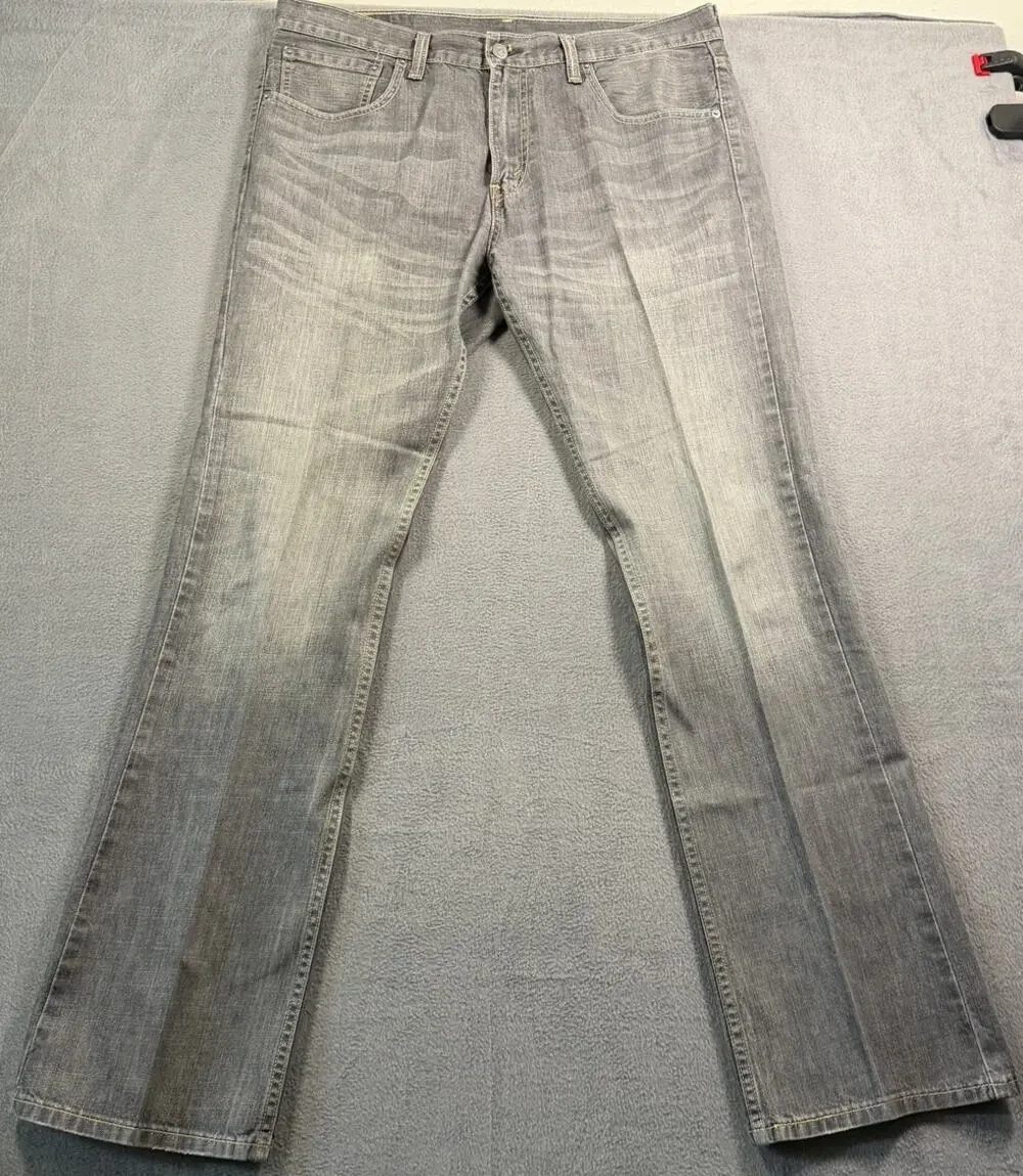 Levi's Men's Classic Jeans 36x34 Gray Denim faded Casual Classic 5 Pocket Pants